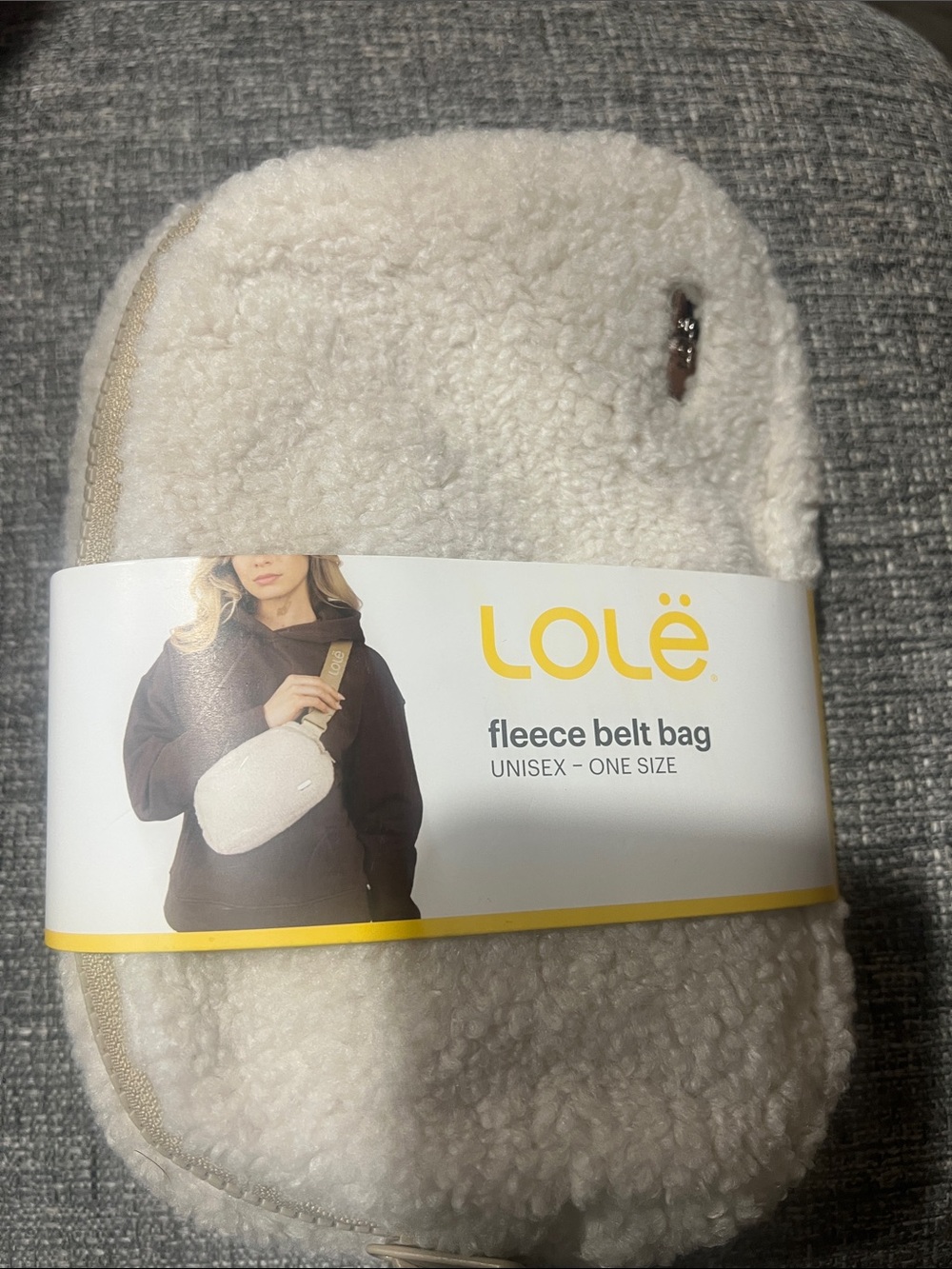Lolë Fleece Belt Bag in Cream